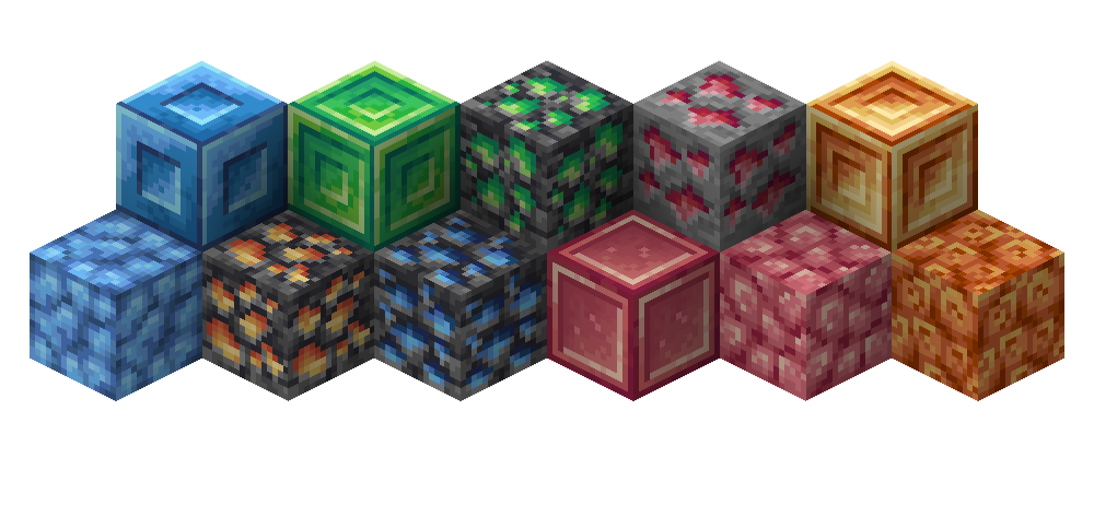 Rendu 3D de blocs customisés créés par le ressource pack